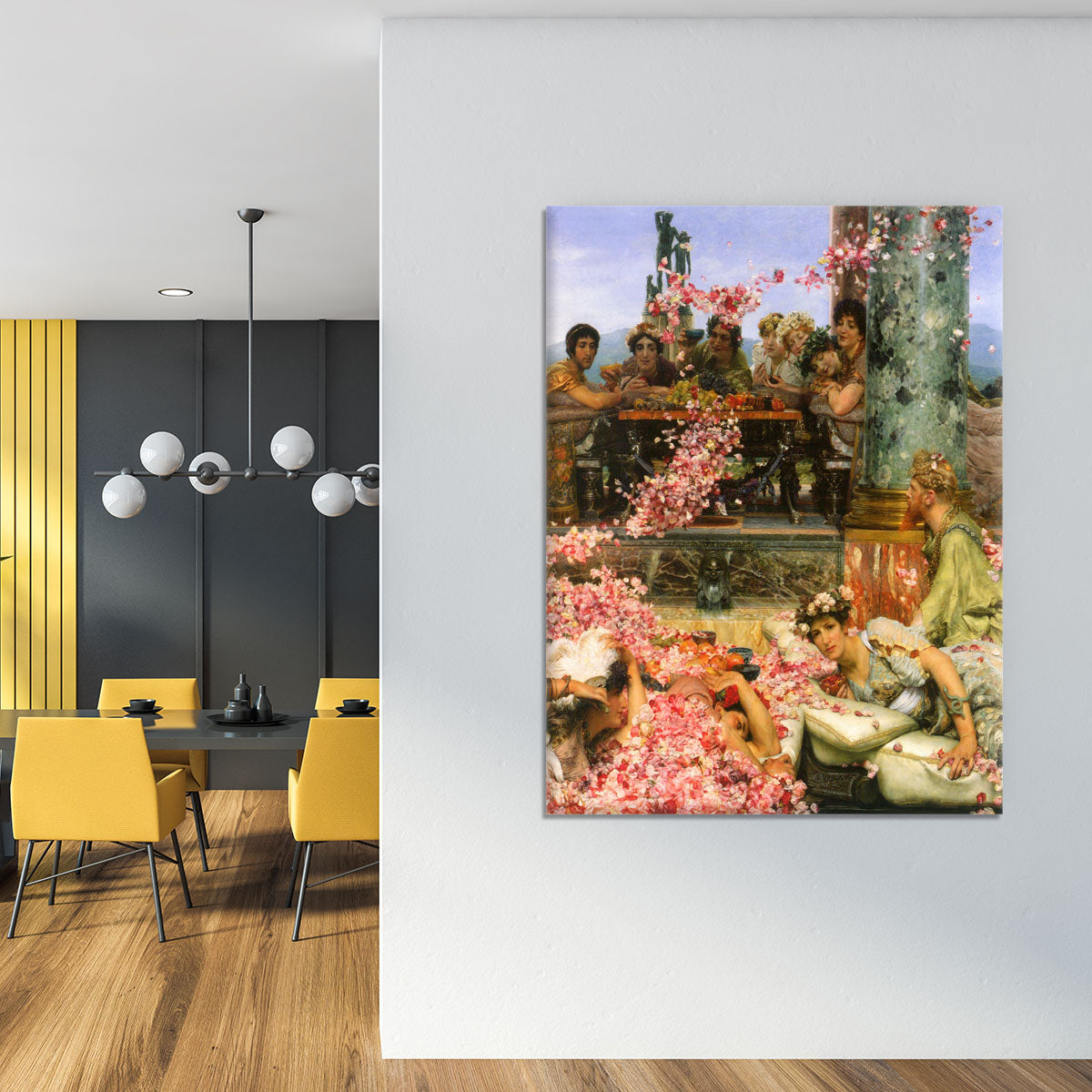 The roses of Heliogabalus detail 2 by Alma Tadema Canvas Print or Poster - Canvas Art Rocks - 4