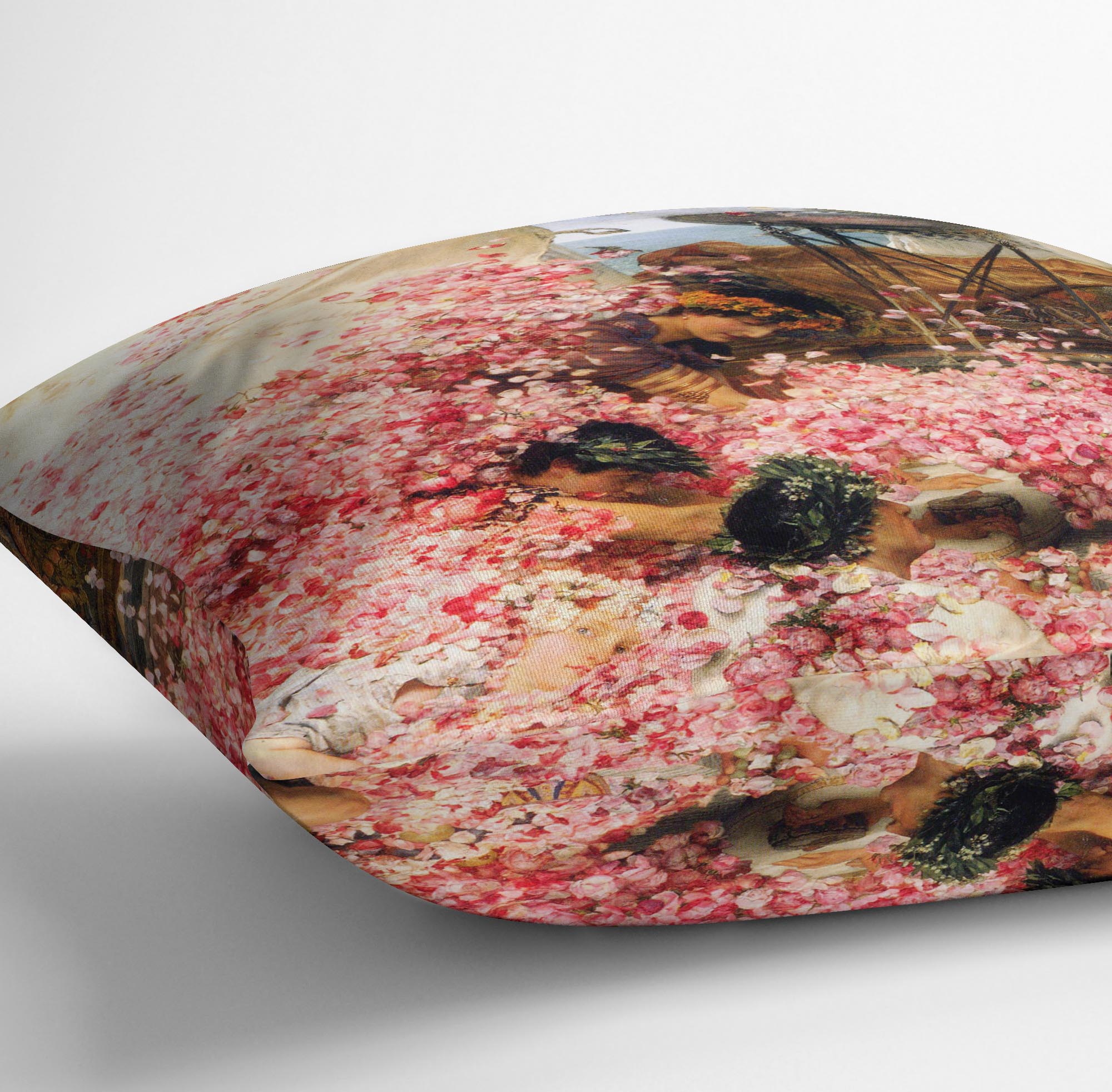 The roses of Heliogabalus detail by Alma Tadema Cushion - Canvas Art Rocks - 3