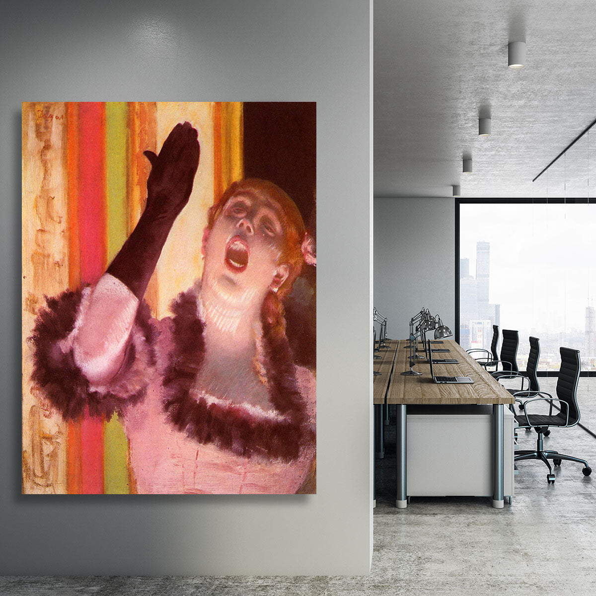 The singer with the glove by Degas Canvas Print or Poster - Canvas Art Rocks - 3