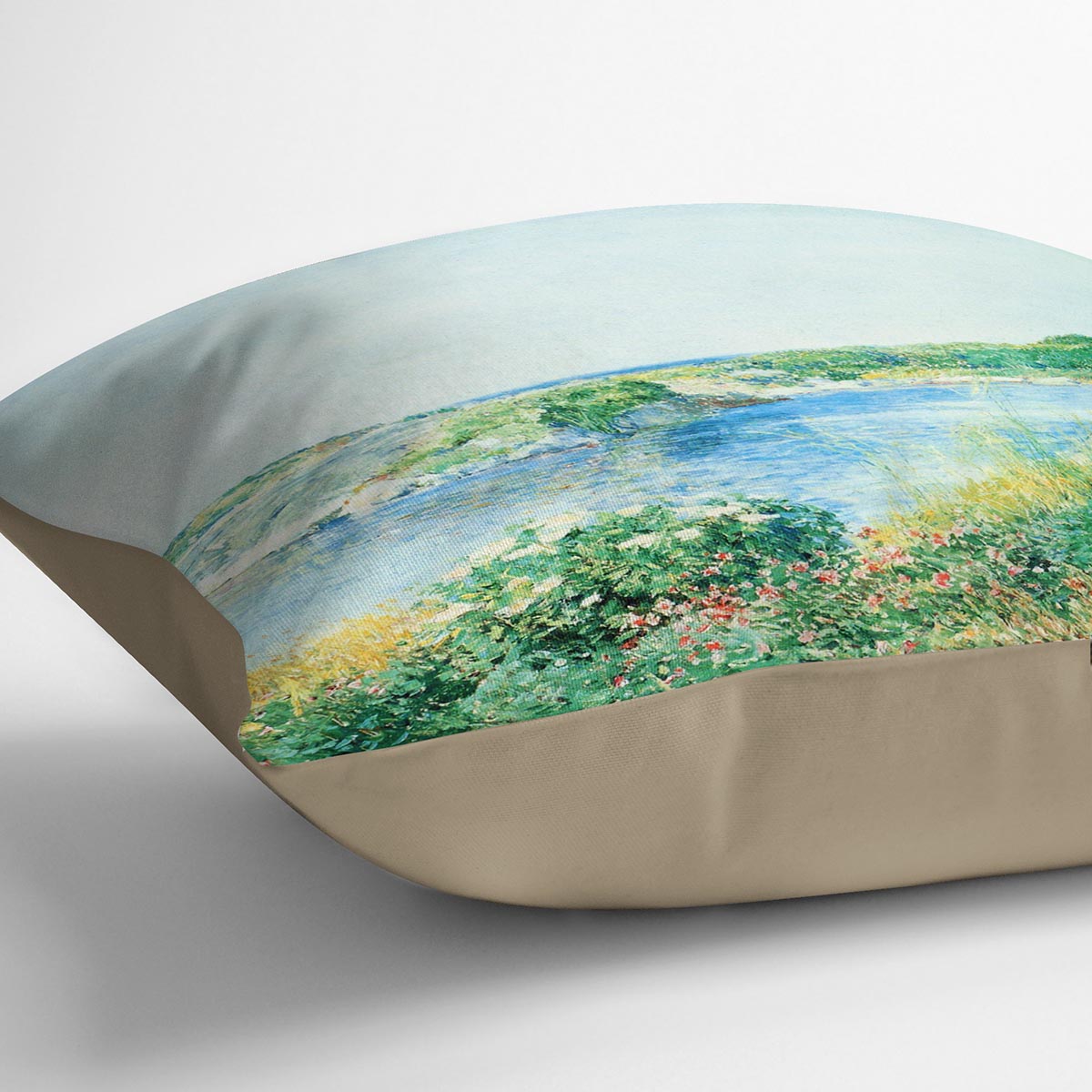 The small pond by Hassam Cushion - Canvas Art Rocks - 2