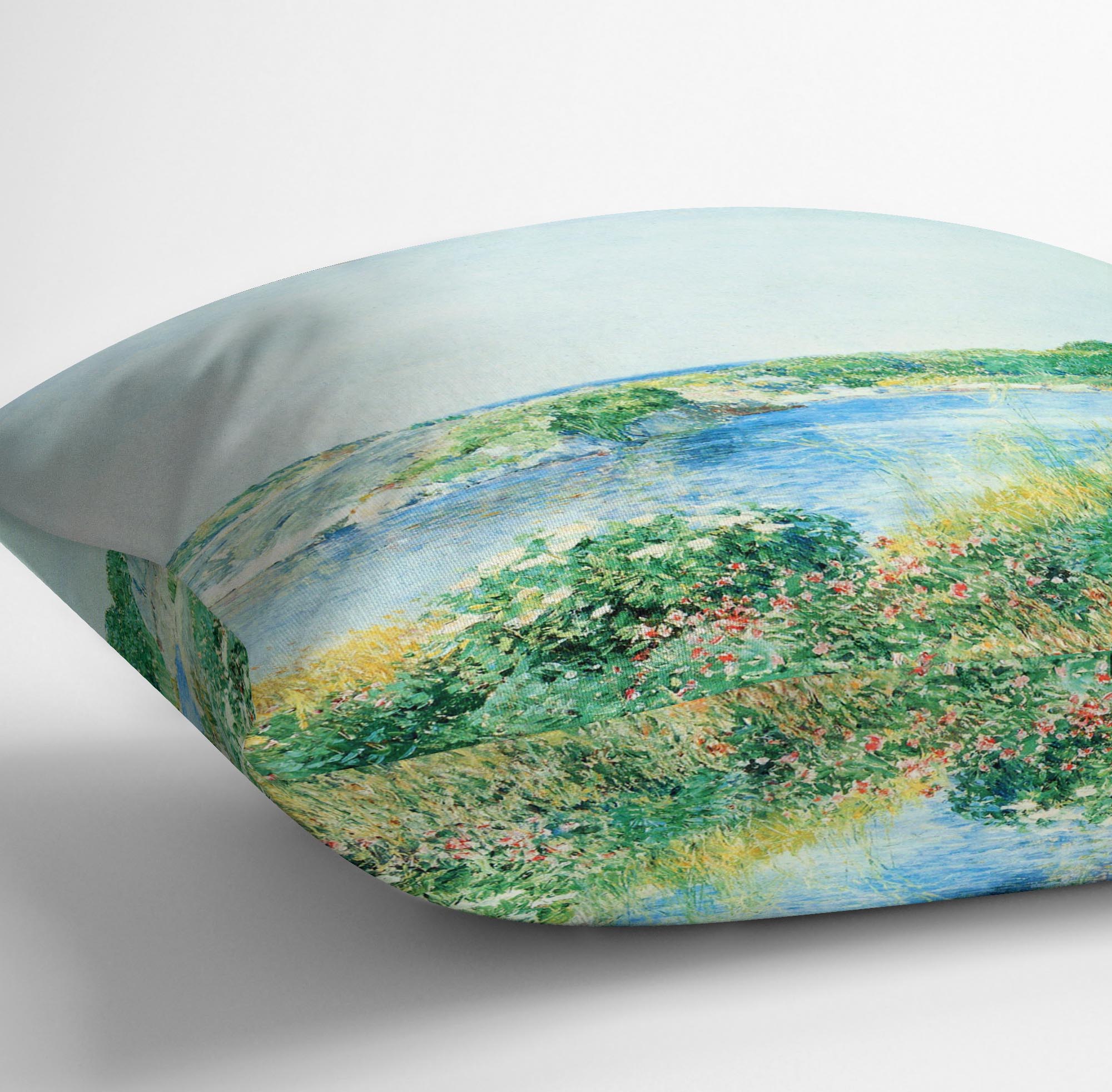 The small pond by Hassam Cushion - Canvas Art Rocks - 3