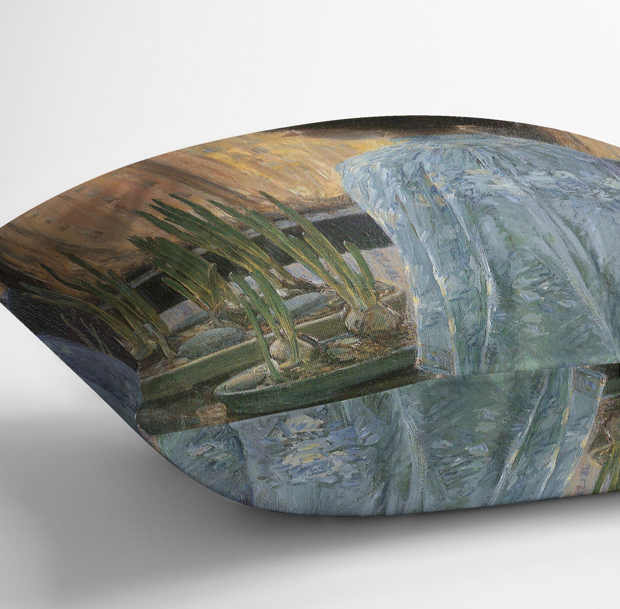 The table garden by Hassam Cushion - Canvas Art Rocks - 3