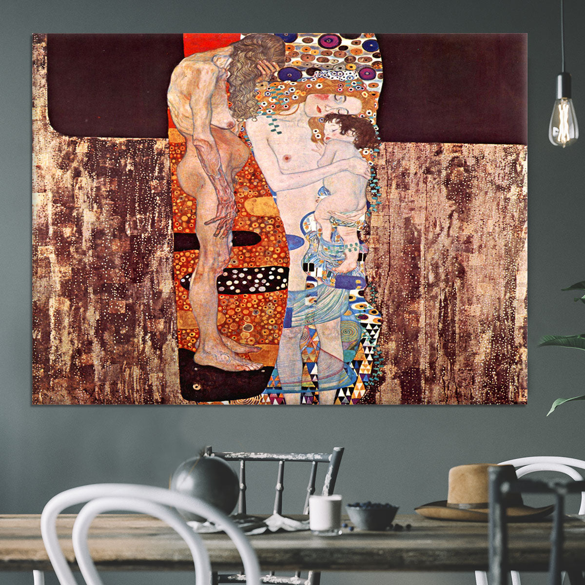 The three ages of a woman by Klimt Canvas Print or Poster - Canvas Art Rocks - 3