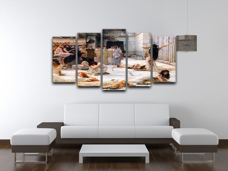 The women of Amphissa detail by Alma Tadema 5 Split Panel Canvas - Canvas Art Rocks - 3