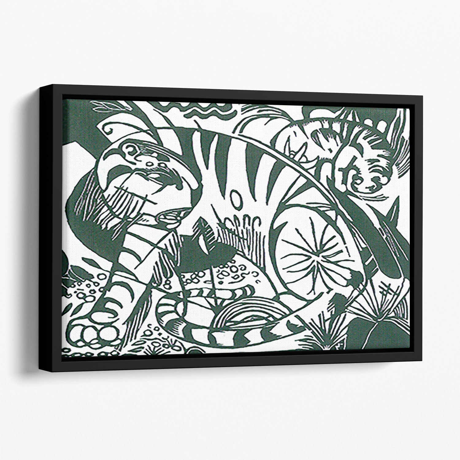 Tiger by Franz Marc Floating Framed Canvas