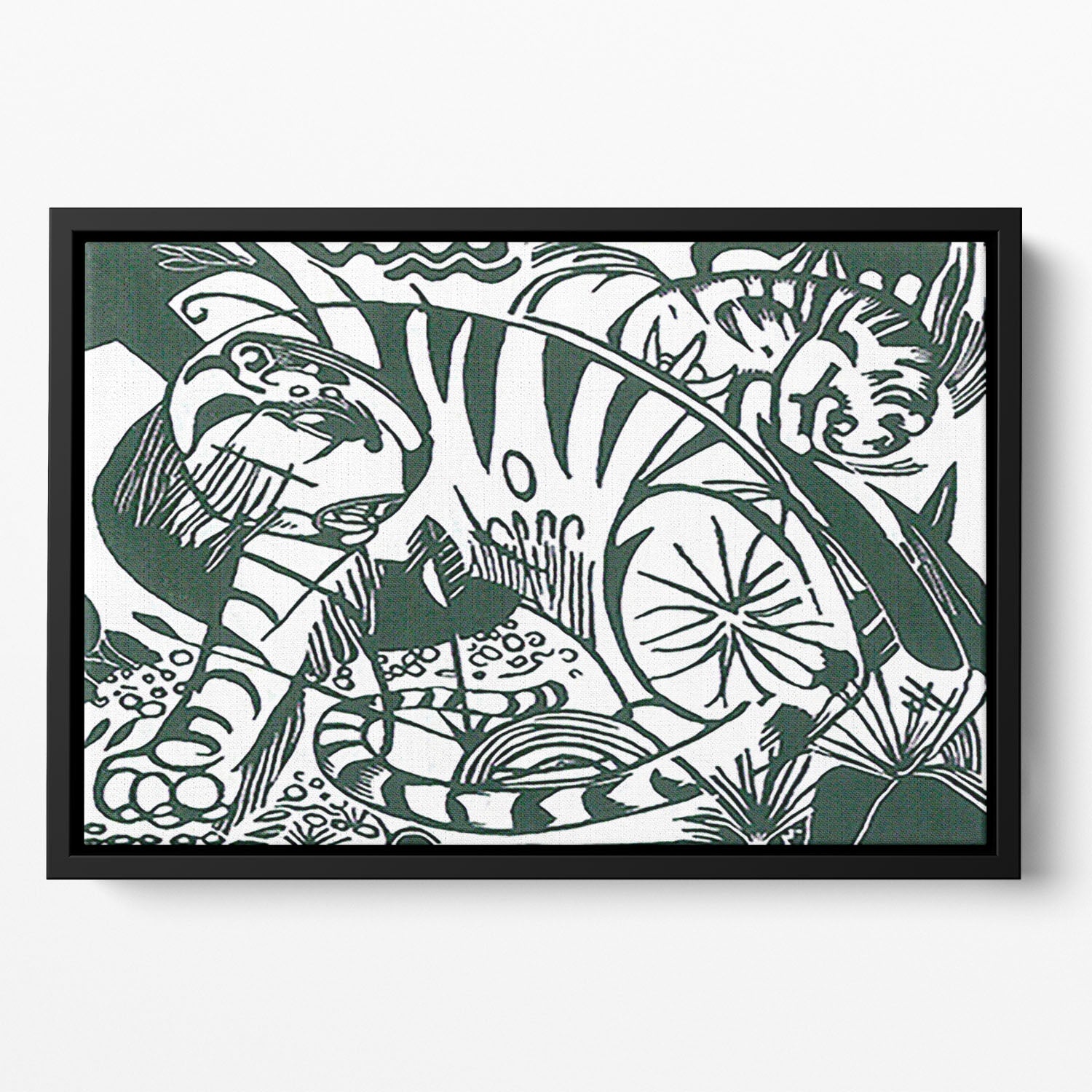Tiger by Franz Marc Floating Framed Canvas