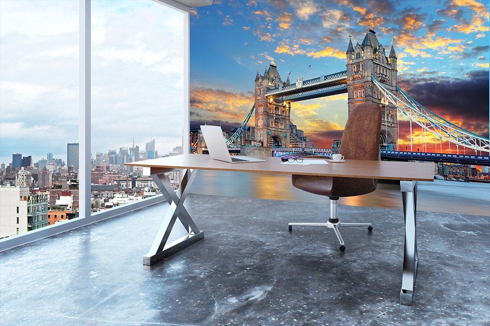 Tower Bridge Wall Mural Wallpaper - Canvas Art Rocks - 3