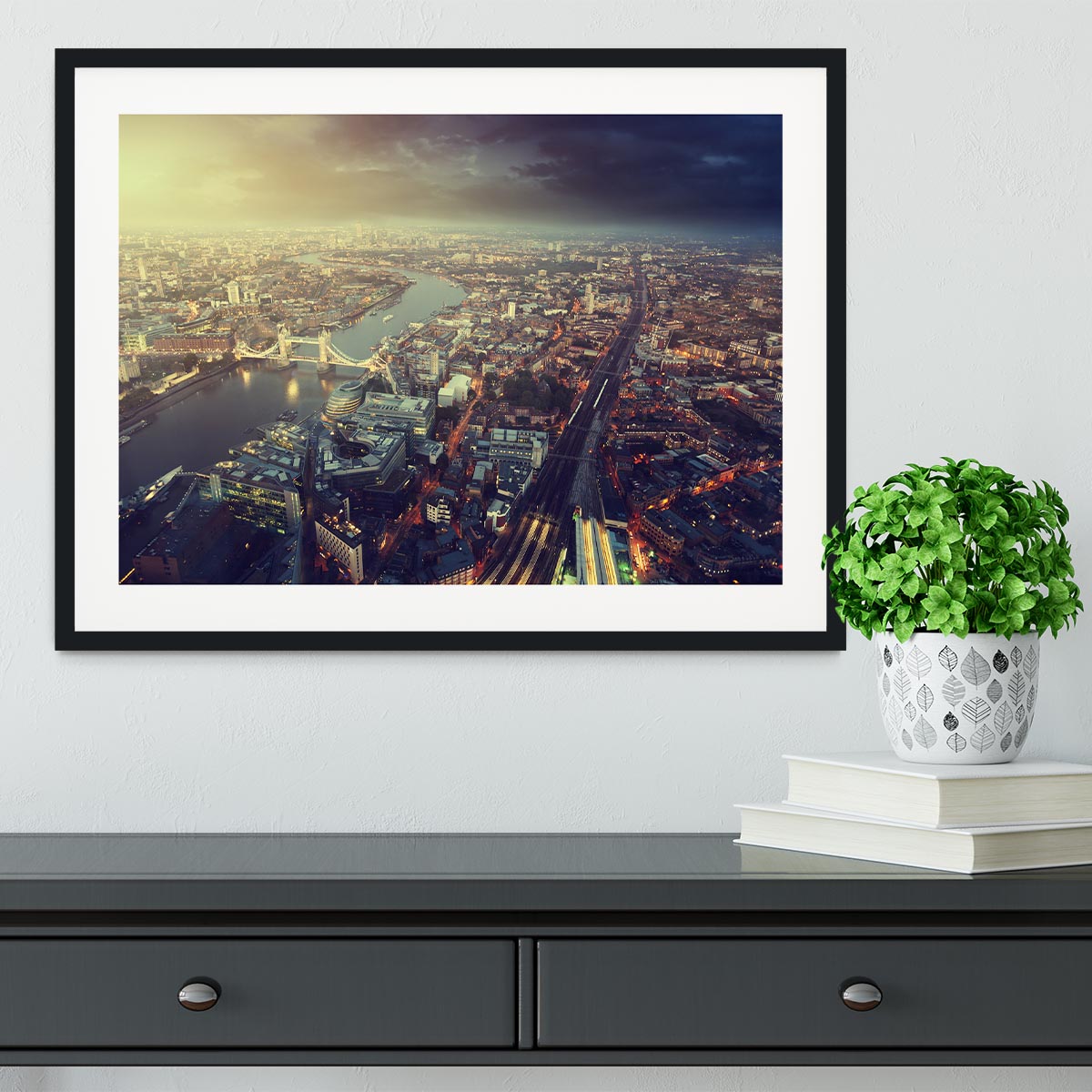 Tower Bridge in sunset time Framed Print - Canvas Art Rocks - 1