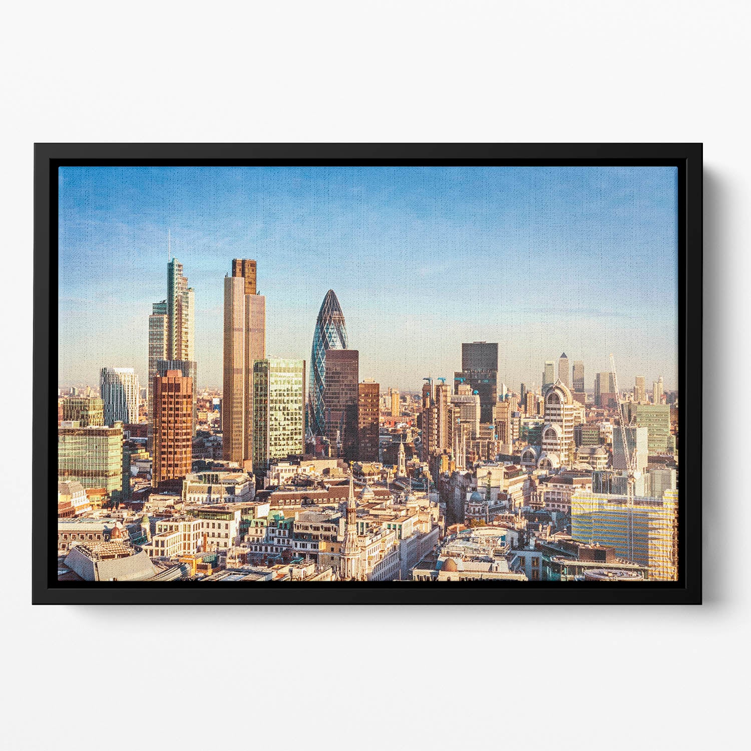 Tower Lloyds of London and Canary Wharf Floating Framed Canvas