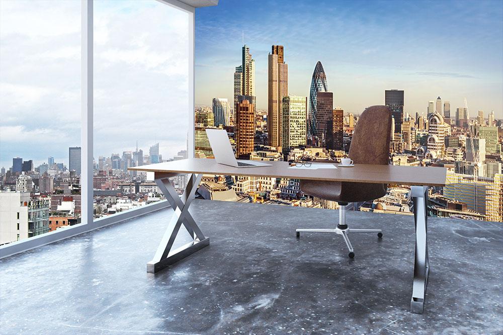 Tower Lloyds of London and Canary Wharf Wall Mural Wallpaper - Canvas Art Rocks - 3