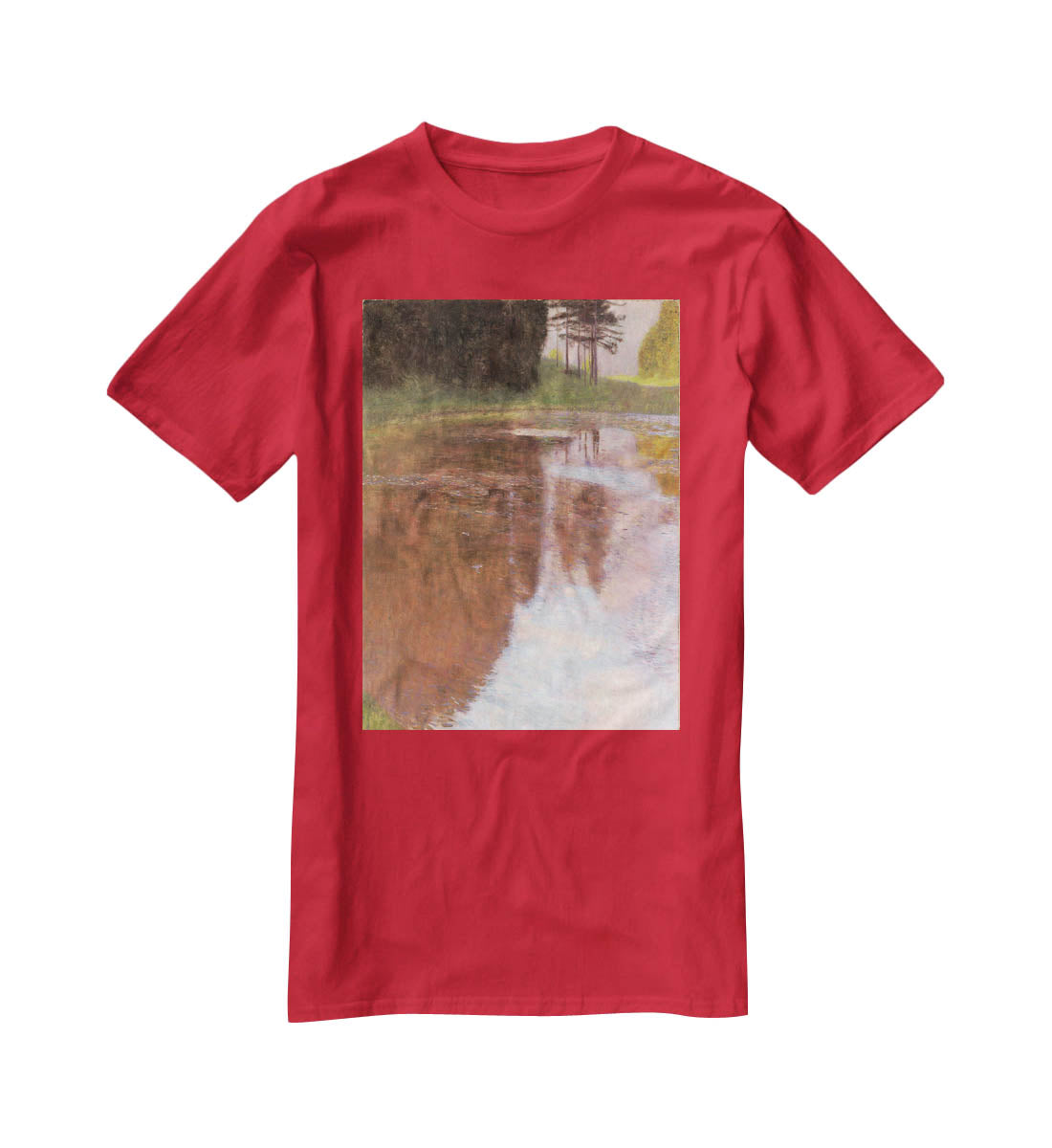 Tranquil Pond near Salzburg by Klimt T-Shirt - Canvas Art Rocks - 4