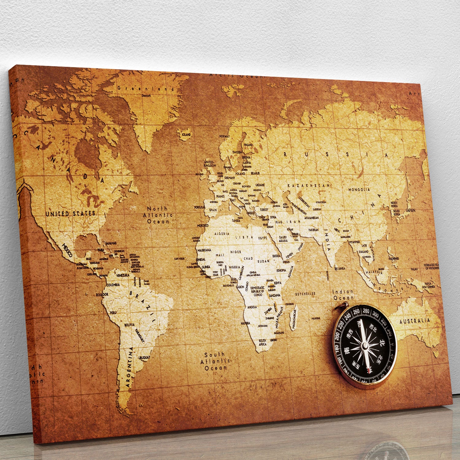 Treasure map background Canvas Print or Poster - Canvas Art Rocks - 1