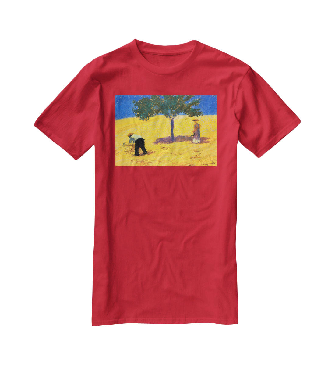 Tree in Cornfeld by Macke T-Shirt - Canvas Art Rocks - 4