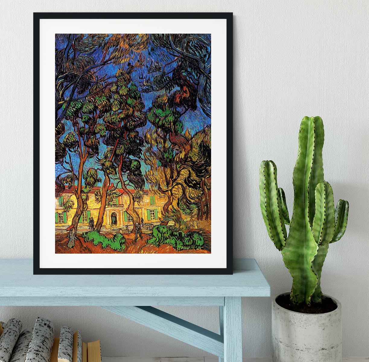 Trees in the Garden of Saint-Paul Hospital by Van Gogh Framed Print - Canvas Art Rocks - 1