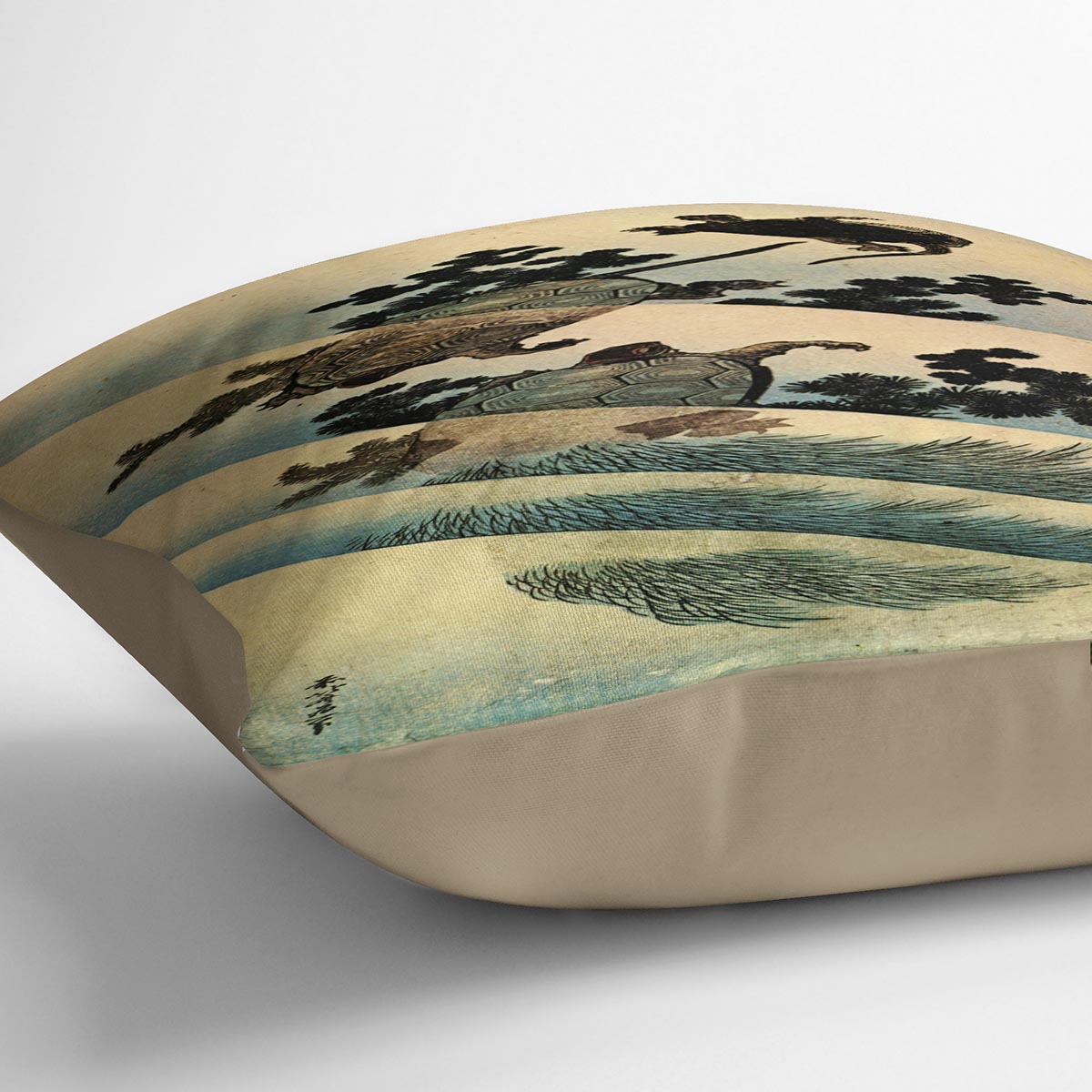 Turtles by Hokusai Cushion
