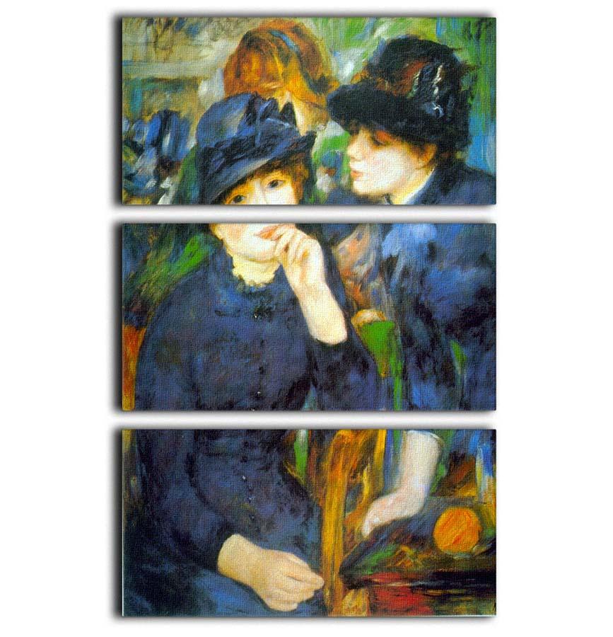 Two Girls by Renoir 3 Split Panel Canvas Print - Canvas Art Rocks - 1