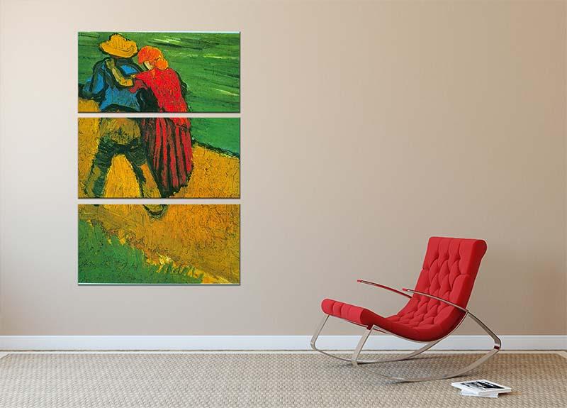 Two Lovers By Vincent Van Gogh 3 Split Panel Canvas Print - Canvas Art Rocks - 2