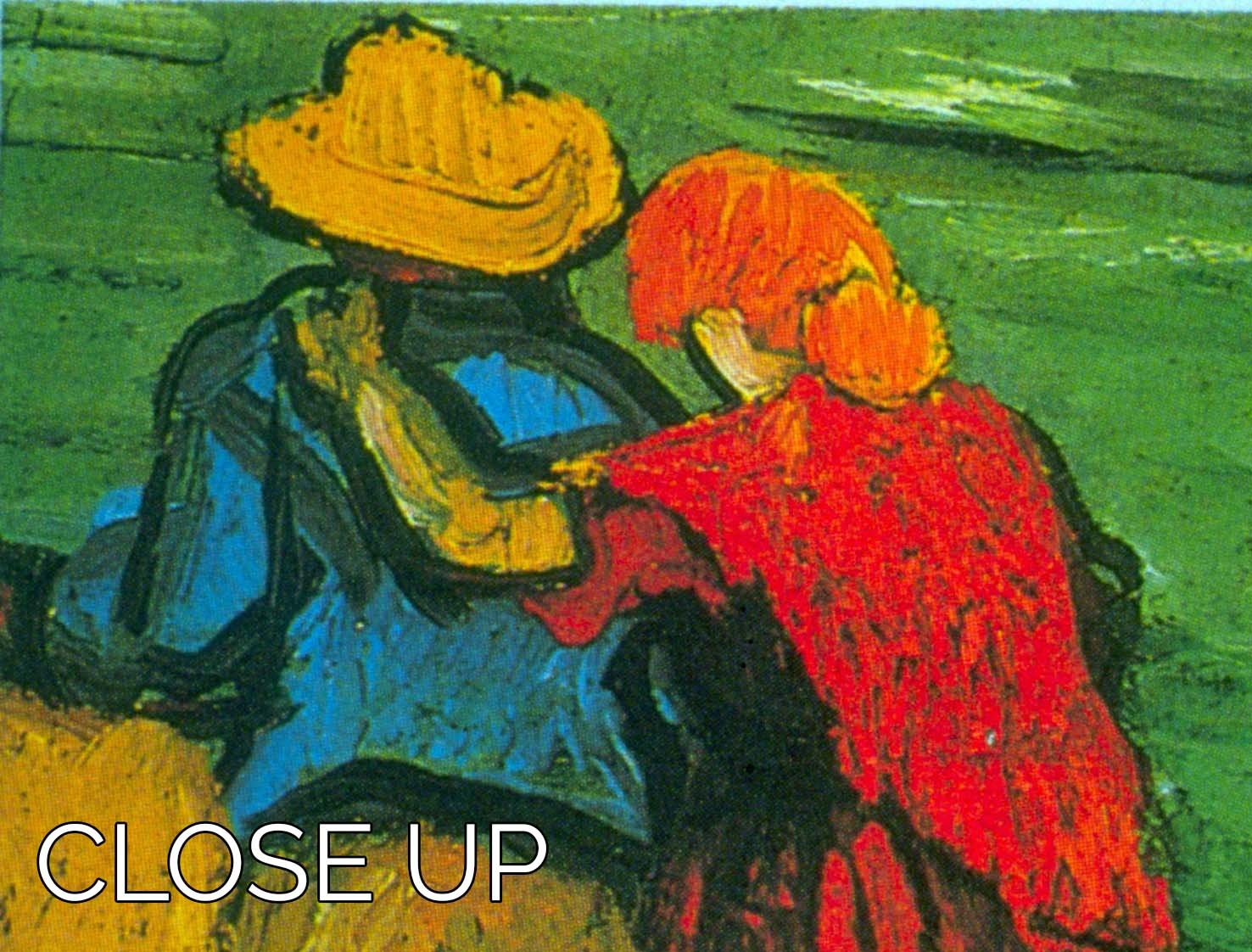 Two Lovers By Vincent Van Gogh 3 Split Panel Canvas Print - Canvas Art Rocks - 3