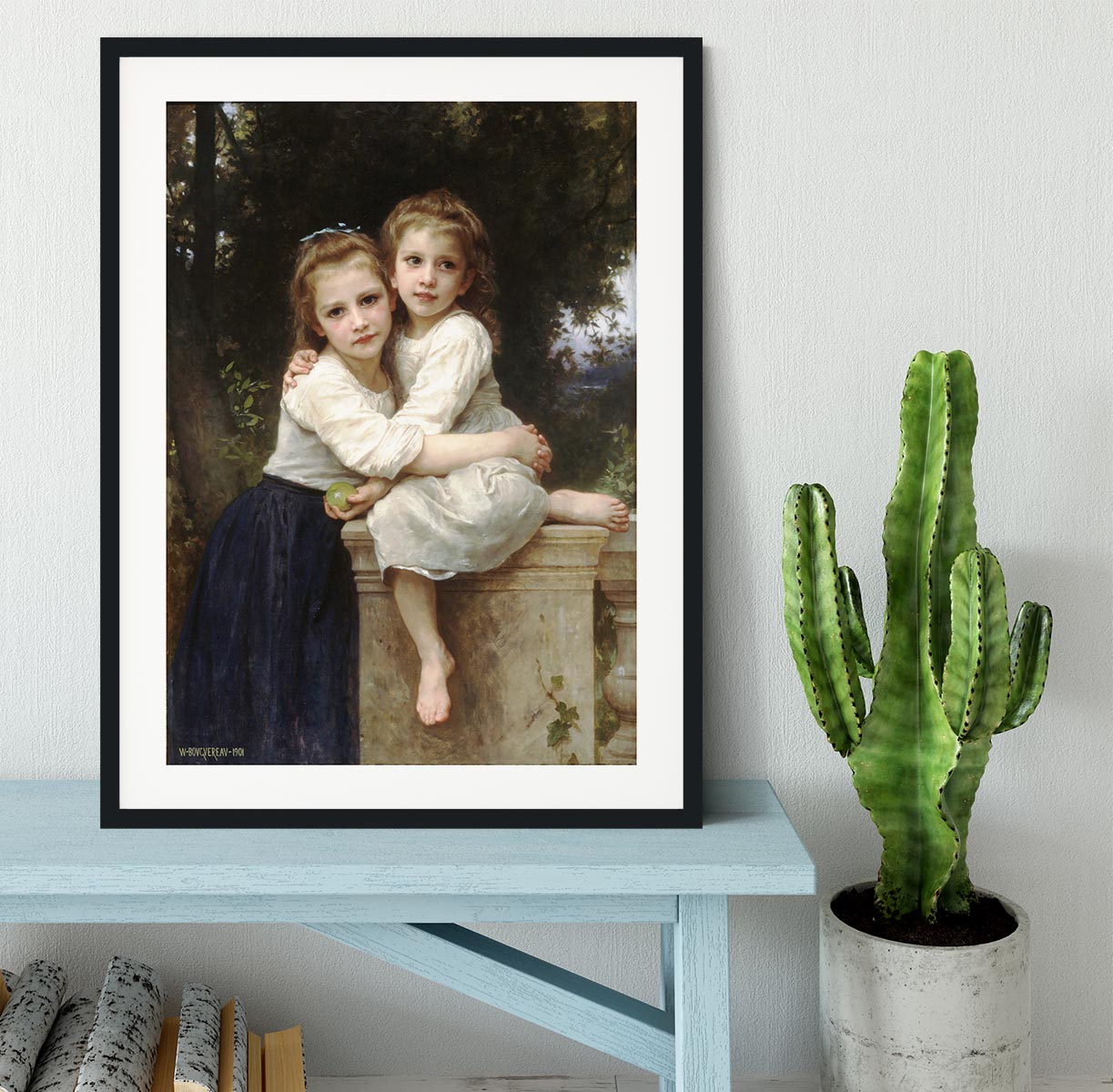 Two Sisters By Bouguereau Framed Print - Canvas Art Rocks - 1
