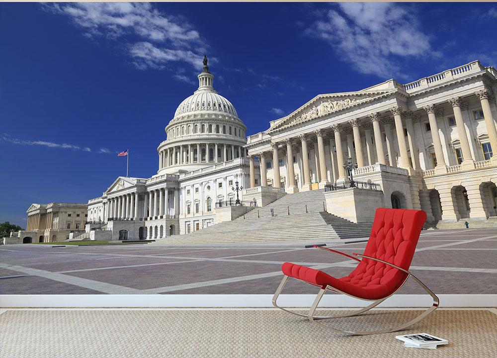 US Capitol Washington DC Wall Mural Wallpaper - Canvas Art Rocks - 2