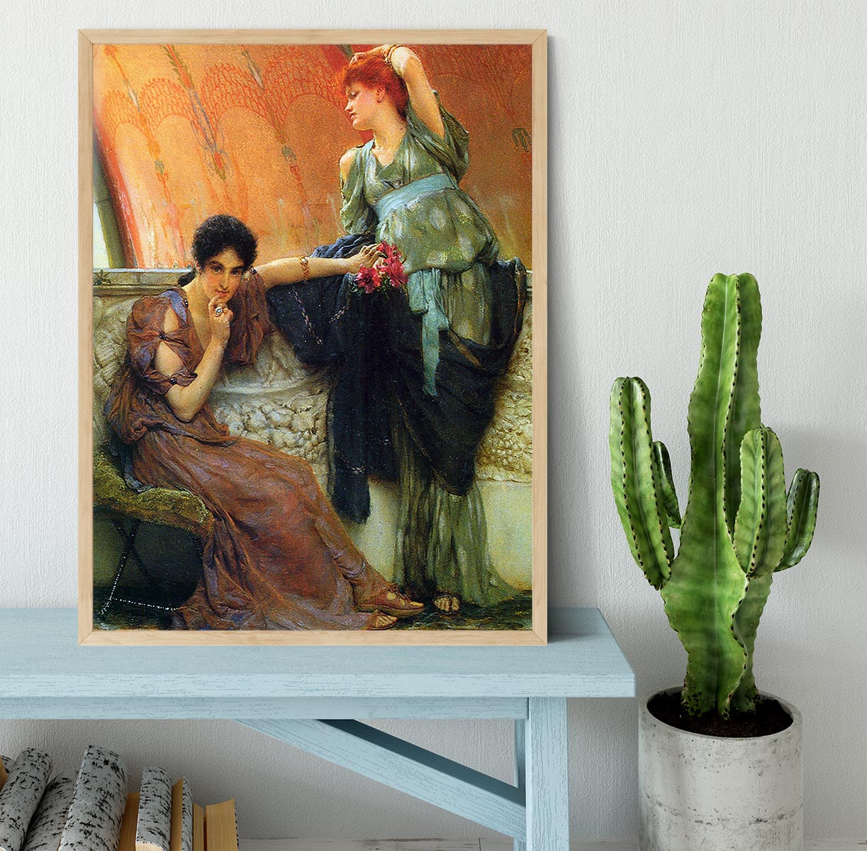 Unconscious rivals detail by Alma Tadema Framed Print - Canvas Art Rocks - 4