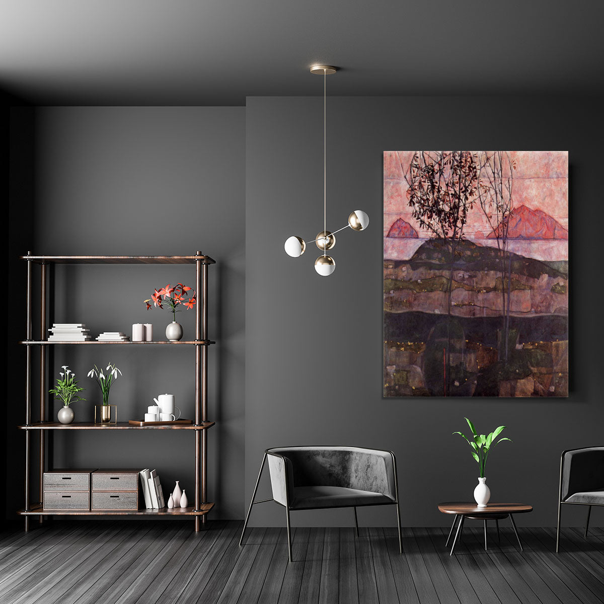 Underground Sun by Egon Schiele Canvas Print or Poster - Canvas Art Rocks - 5