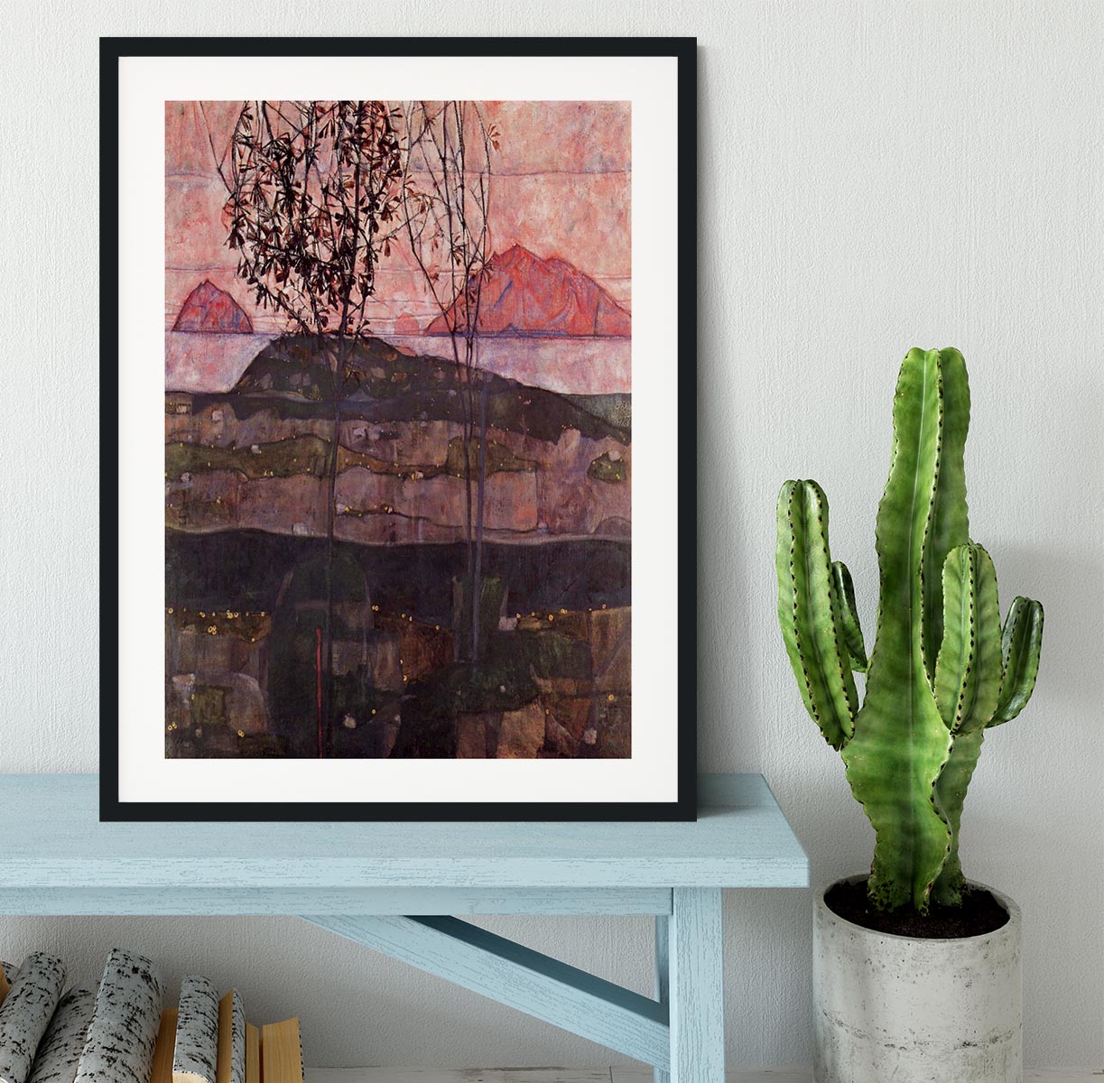 Underground Sun by Egon Schiele Framed Print - Canvas Art Rocks - 1