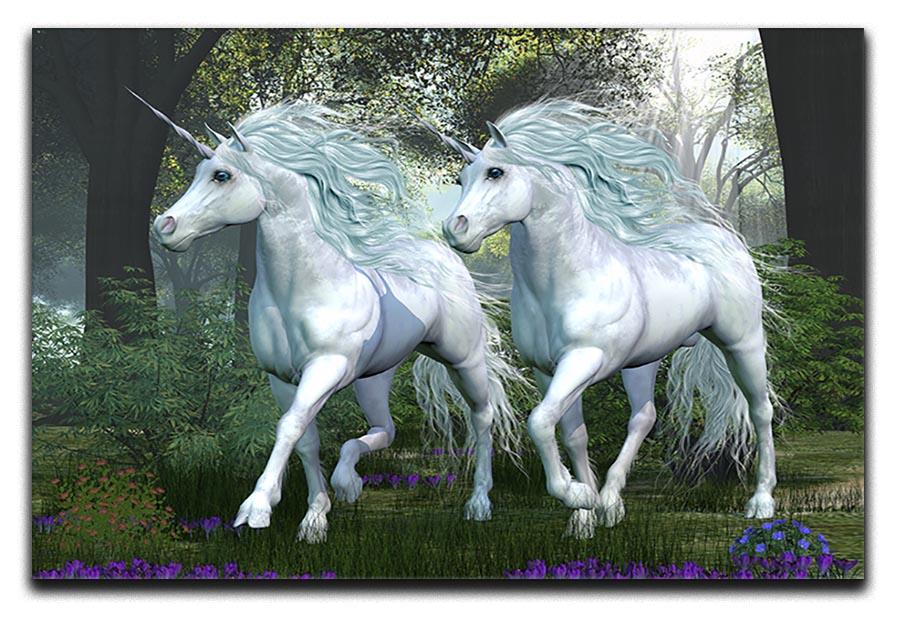 Unicorn Elm Forest Canvas Print or Poster - Canvas Art Rocks - 1