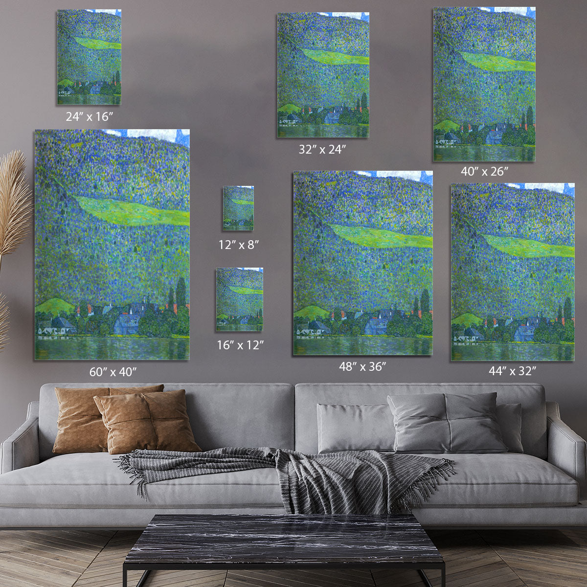 Unterach at the Attersee by Klimt Canvas Print or Poster - Canvas Art Rocks - 7