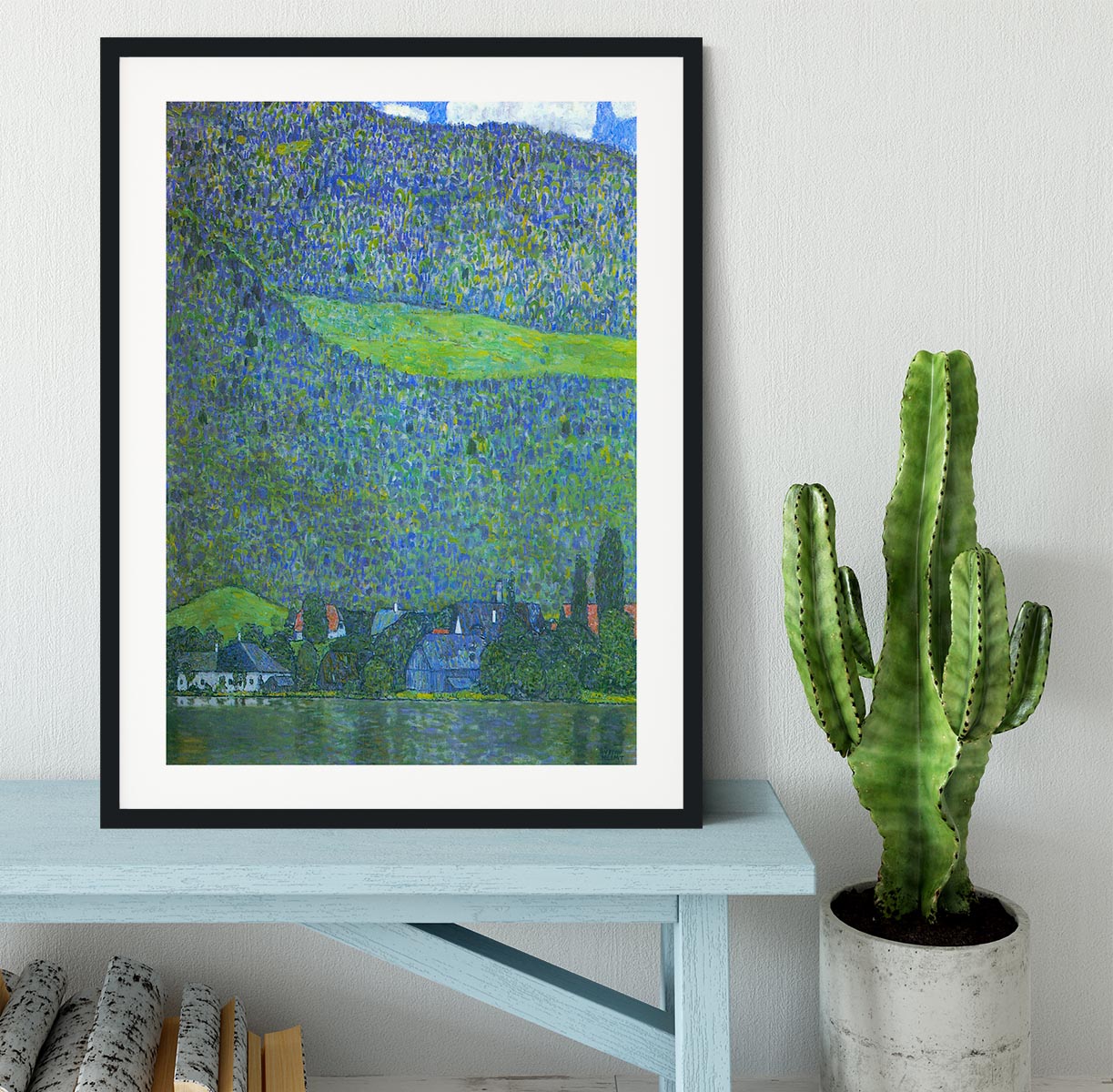 Unterach at the Attersee by Klimt Framed Print - Canvas Art Rocks - 1