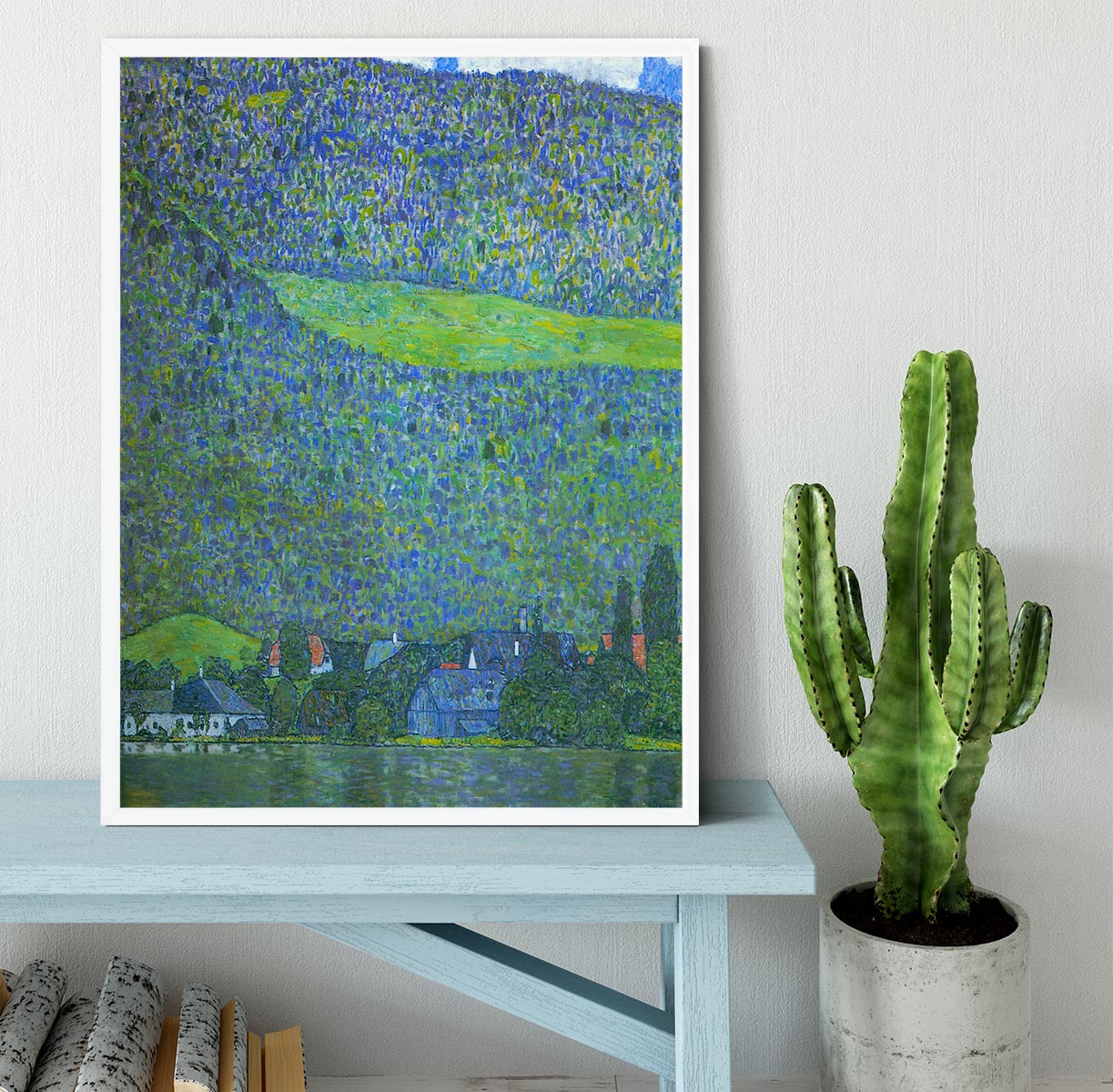 Unterach at the Attersee by Klimt Framed Print - Canvas Art Rocks -6