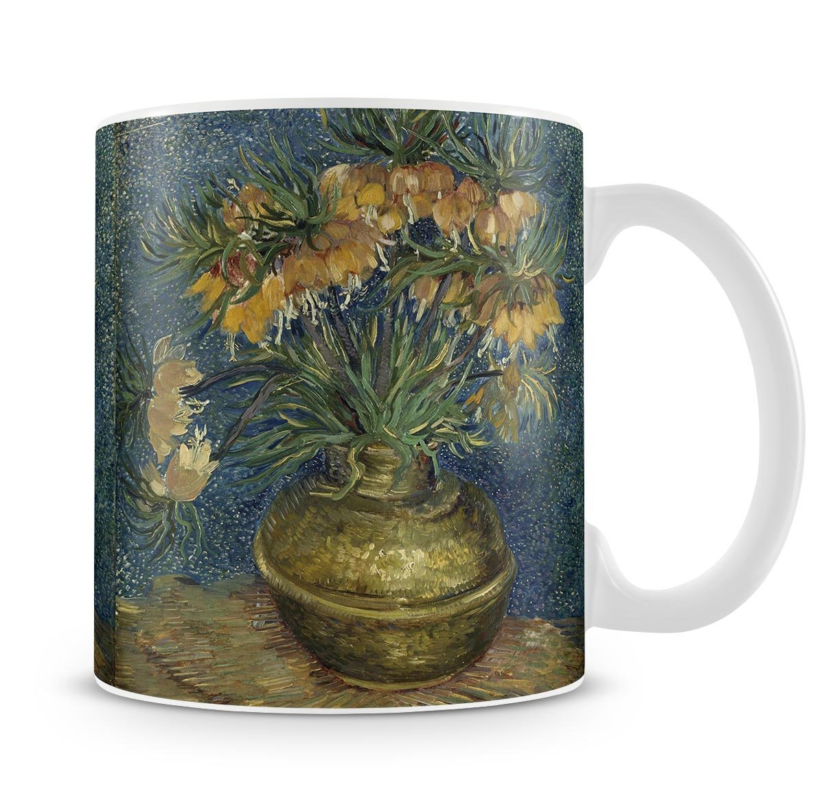 Van Gogh Fritillaries in a Copper Vase Mug - Canvas Art Rocks - 4
