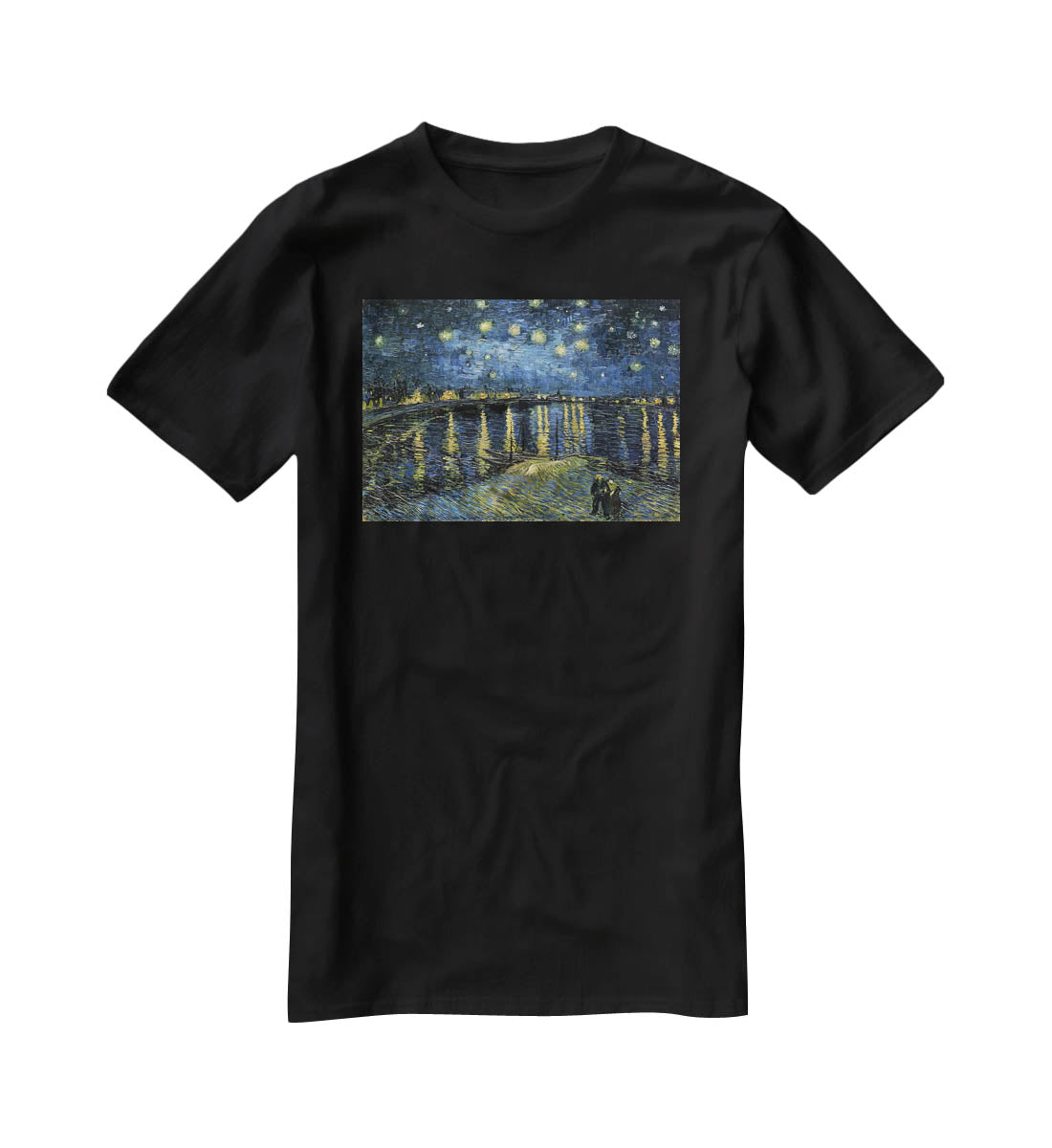 Van Gogh Starry Night over the Rhone T-Shirt - Canvas Art Rocks - 1