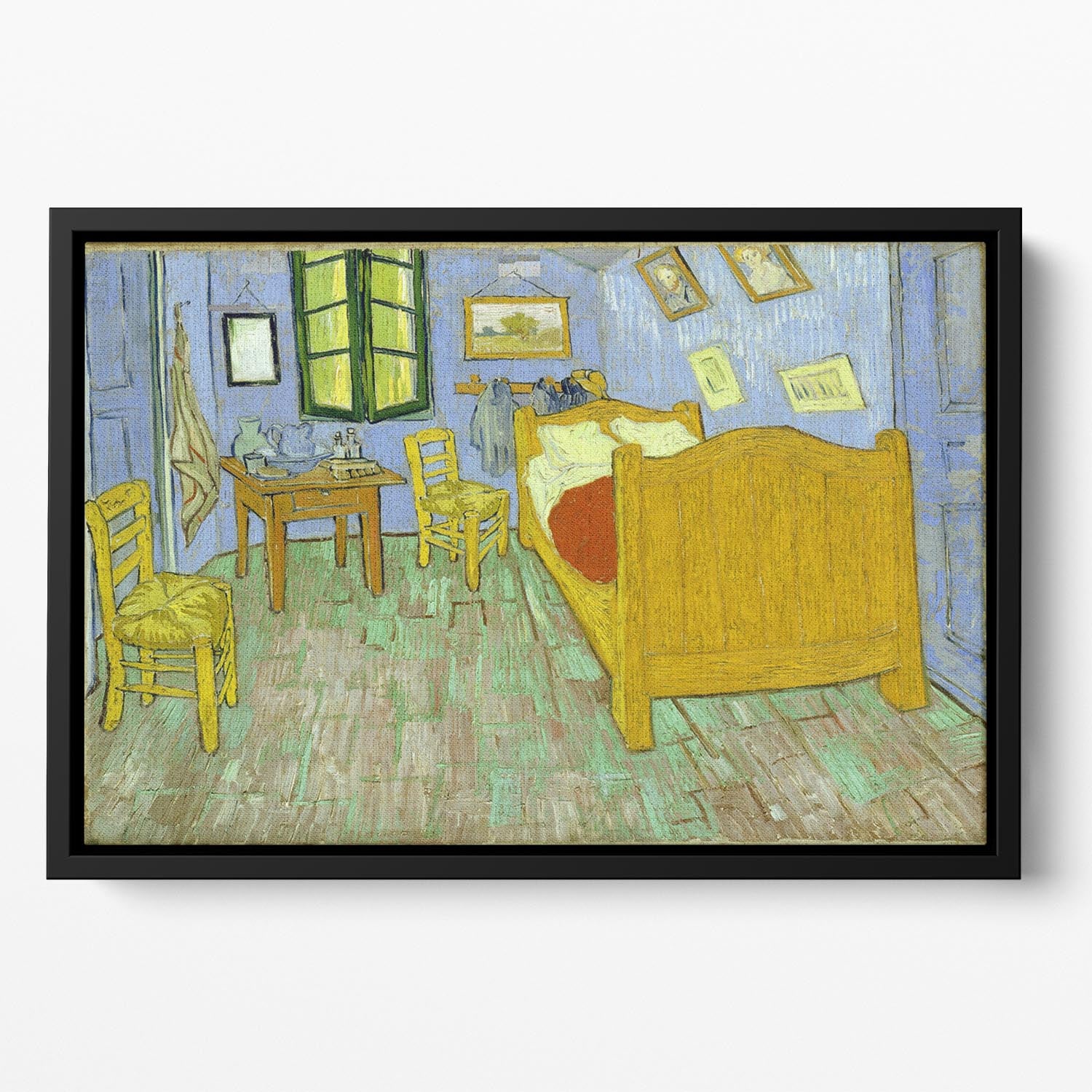 Van Gogh Vincents bedroom Floating Framed Canvas