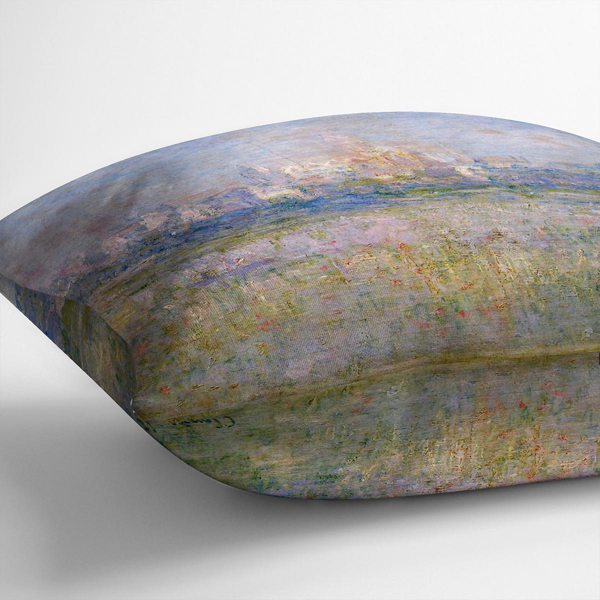 Vctheuil in the fog by Monet Cushion