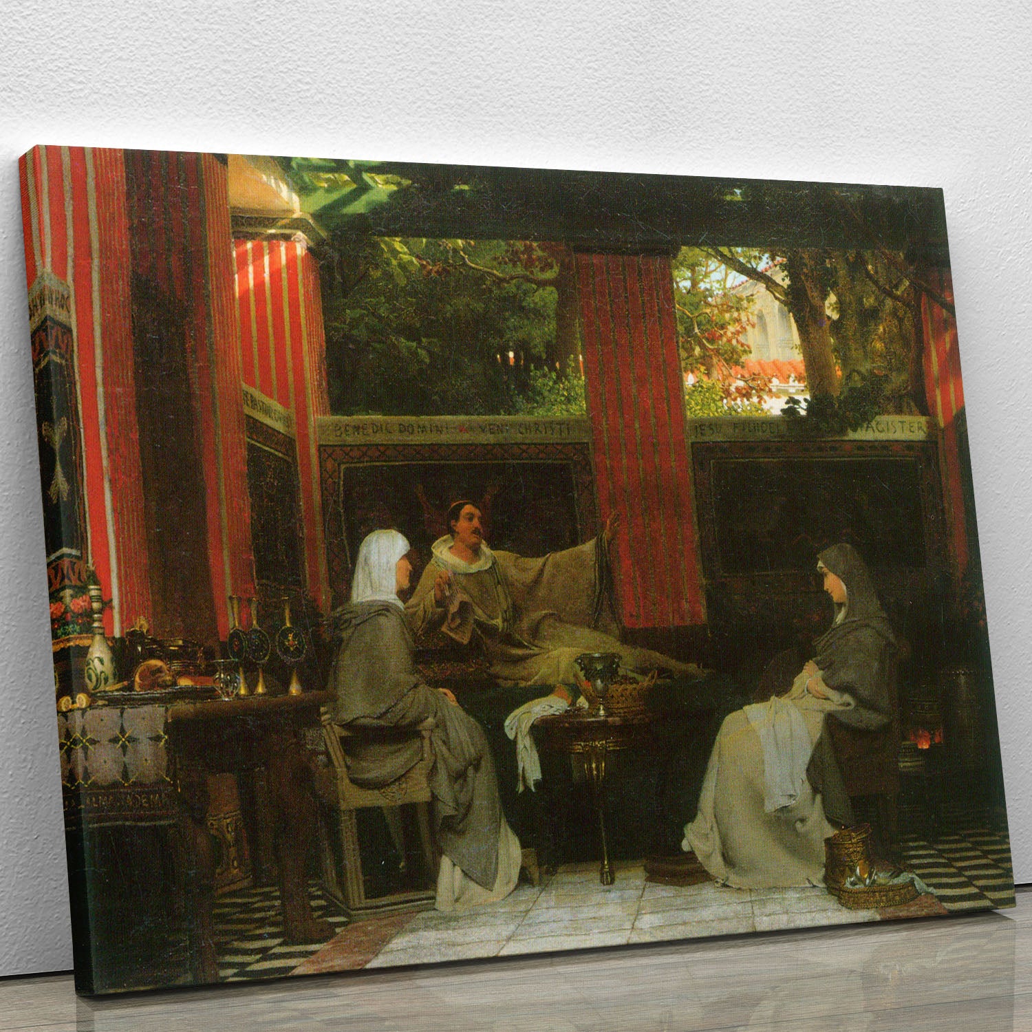 Venantius Fortunatus contributes Radegund VI by Alma Tadema Canvas Print or Poster - Canvas Art Rocks - 1