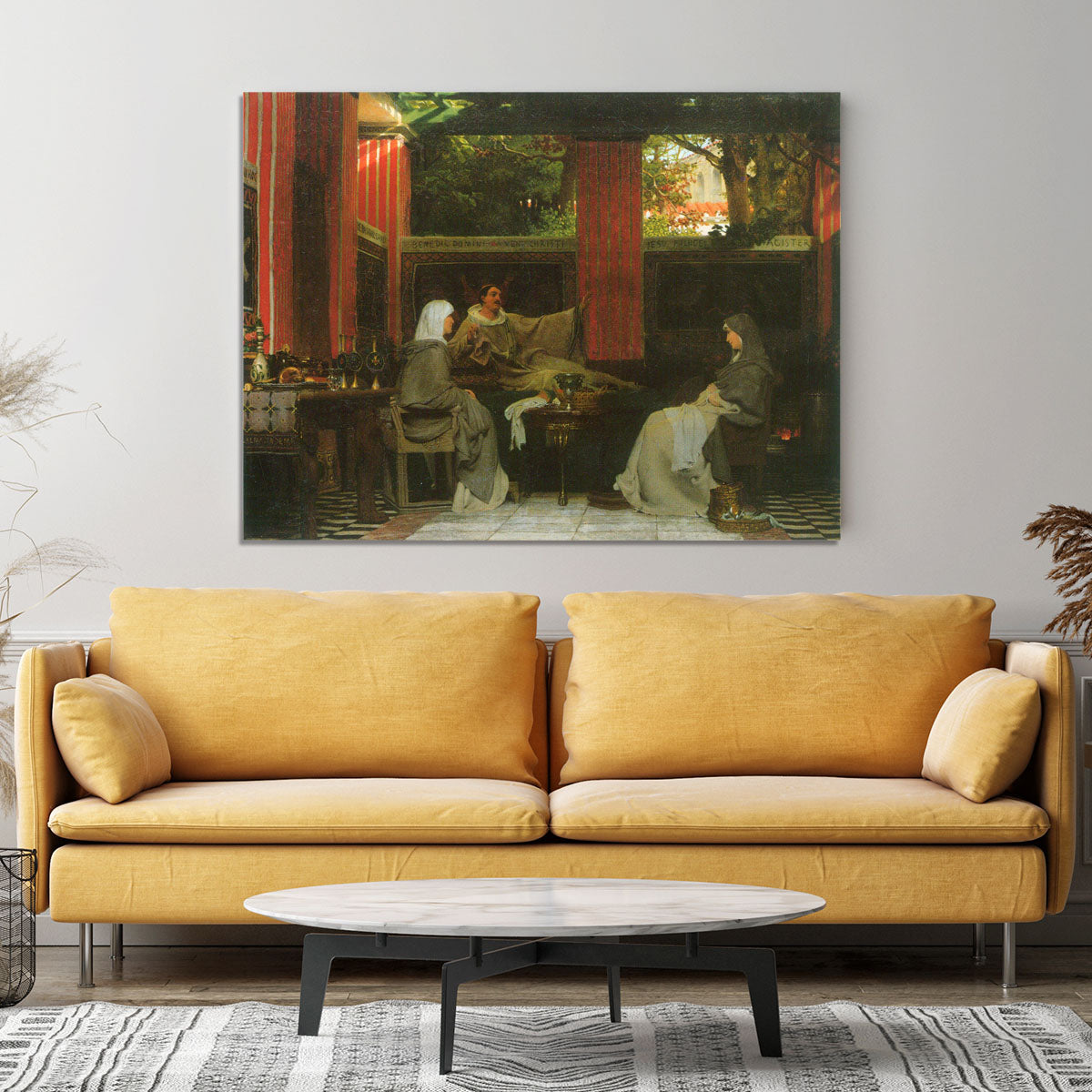 Venantius Fortunatus contributes Radegund VI by Alma Tadema Canvas Print or Poster - Canvas Art Rocks - 4