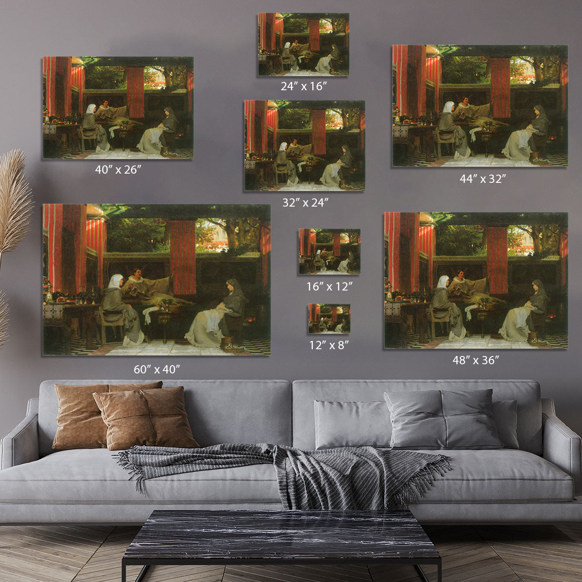 Venantius Fortunatus contributes Radegund VI by Alma Tadema Canvas Print or Poster - Canvas Art Rocks - 7