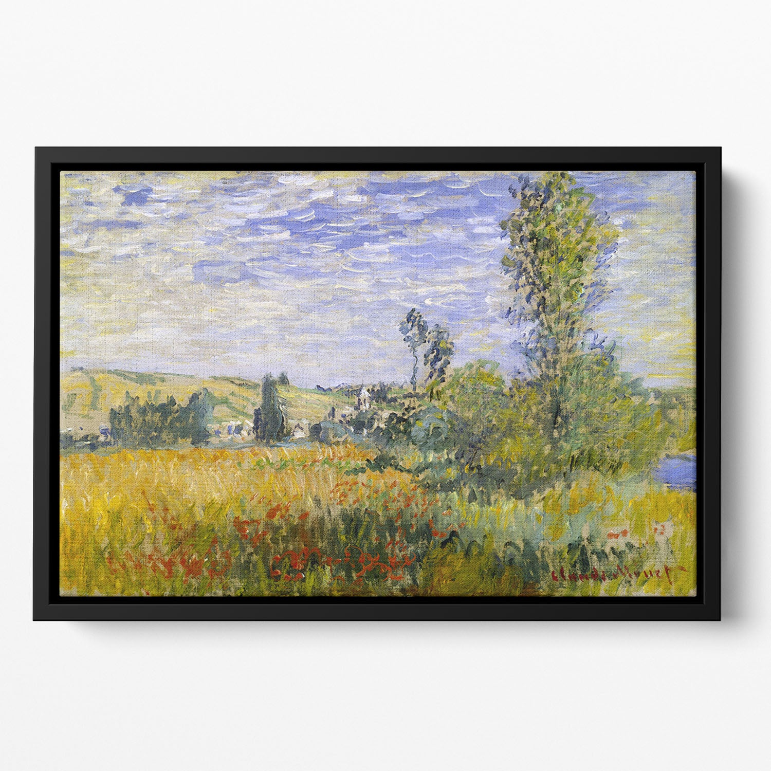 Vethueil by monet Floating Framed Canvas