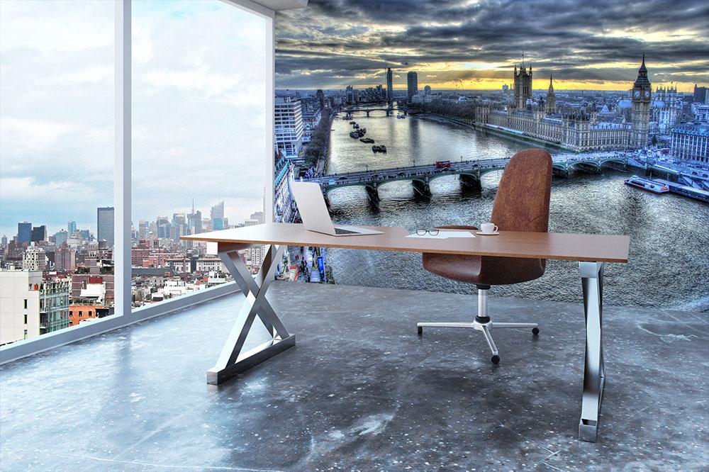 View from London Eye Wall Mural Wallpaper - Canvas Art Rocks - 3