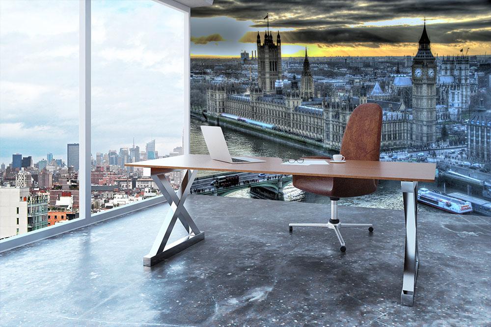 View from London Eye featuring Big Ben Wall Mural Wallpaper - Canvas Art Rocks - 3
