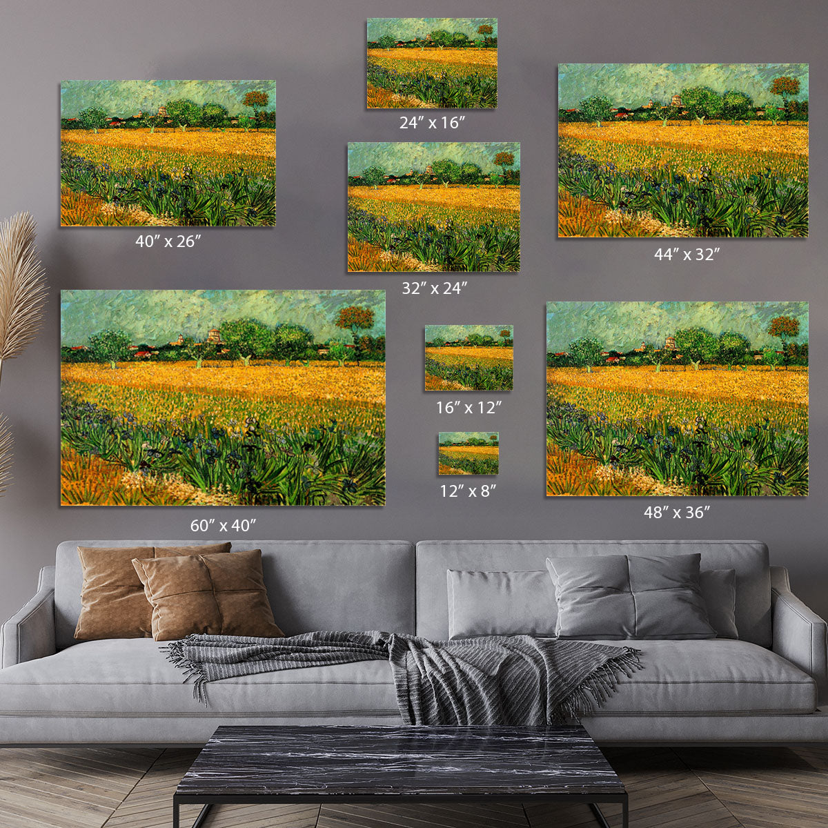 View of Arles with Irises in the Foreground by Van Gogh Canvas Print or Poster - Canvas Art Rocks - 7