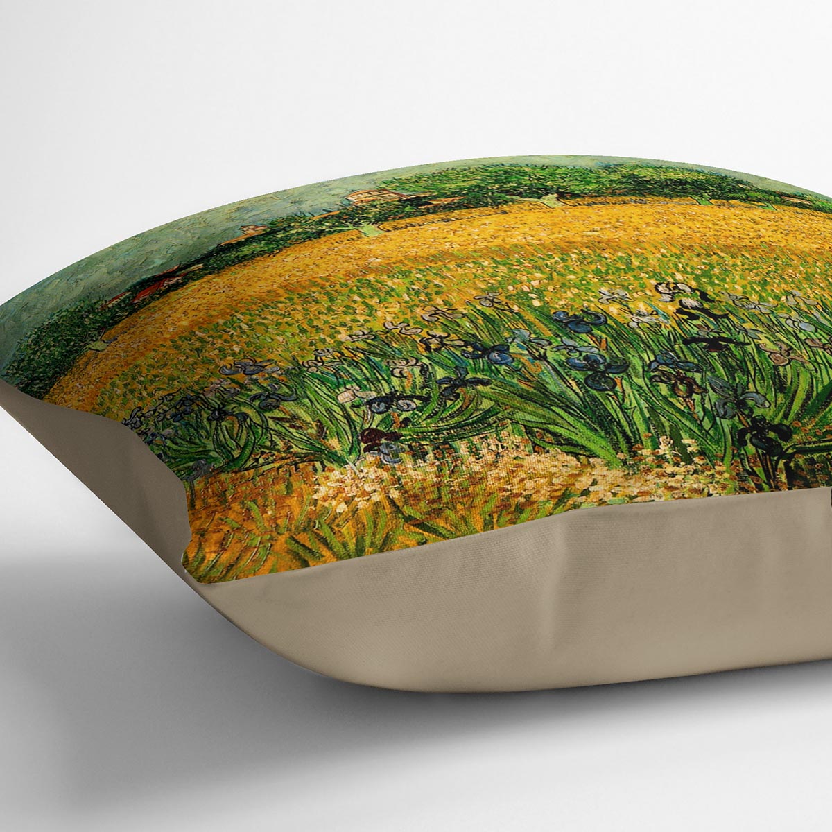 View of Arles with Irises in the Foreground by Van Gogh Cushion