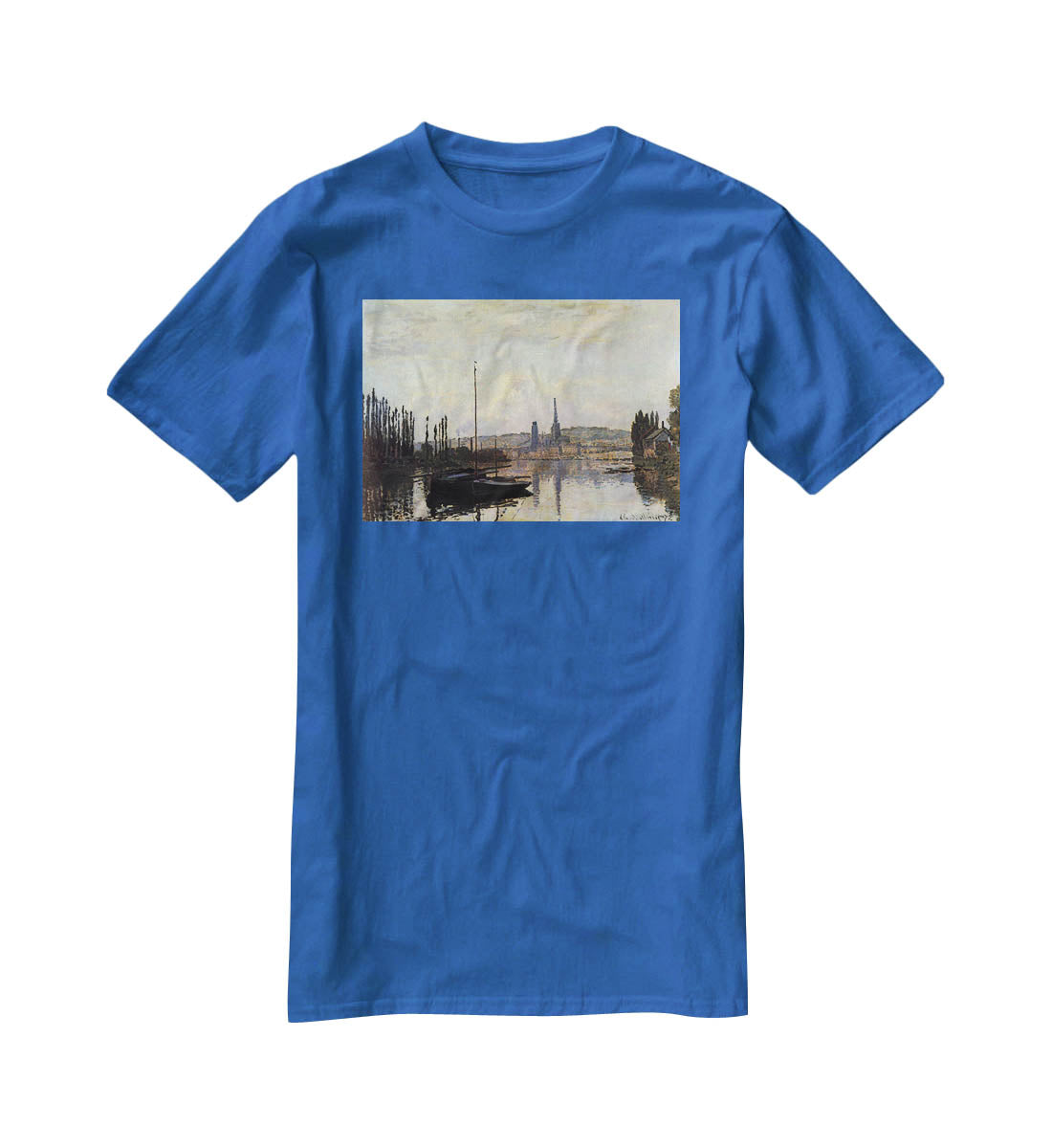 View of Rouen by Monet T-Shirt - Canvas Art Rocks - 2