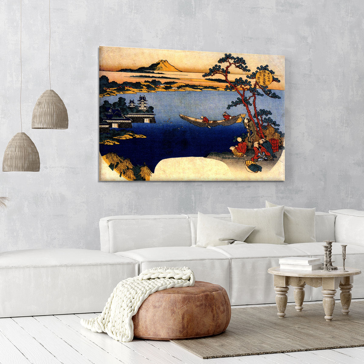 View of lake Suwa by Hokusai Canvas Print or Poster - Canvas Art Rocks - 6