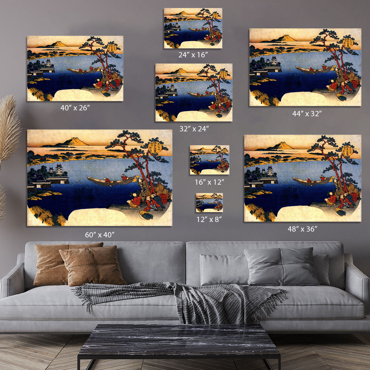 View of lake Suwa by Hokusai Canvas Print or Poster - Canvas Art Rocks - 7