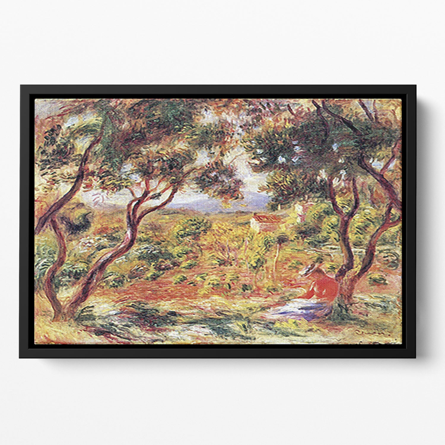 Vines at Cagnes by Renoir Floating Framed Canvas