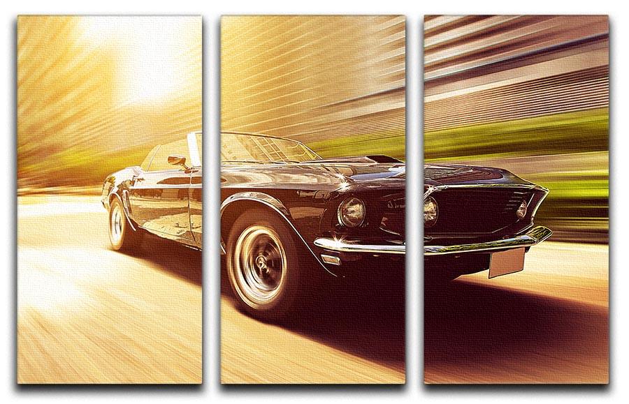 Vintage Car 3 Split Panel Canvas Print - Canvas Art Rocks - 1