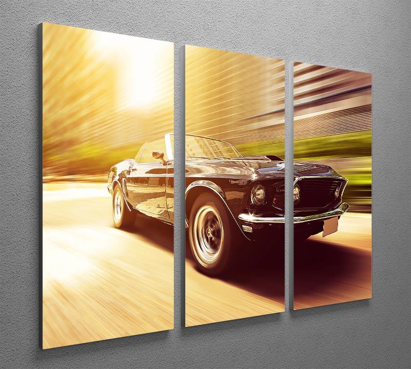 Vintage Car 3 Split Panel Canvas Print - Canvas Art Rocks - 2