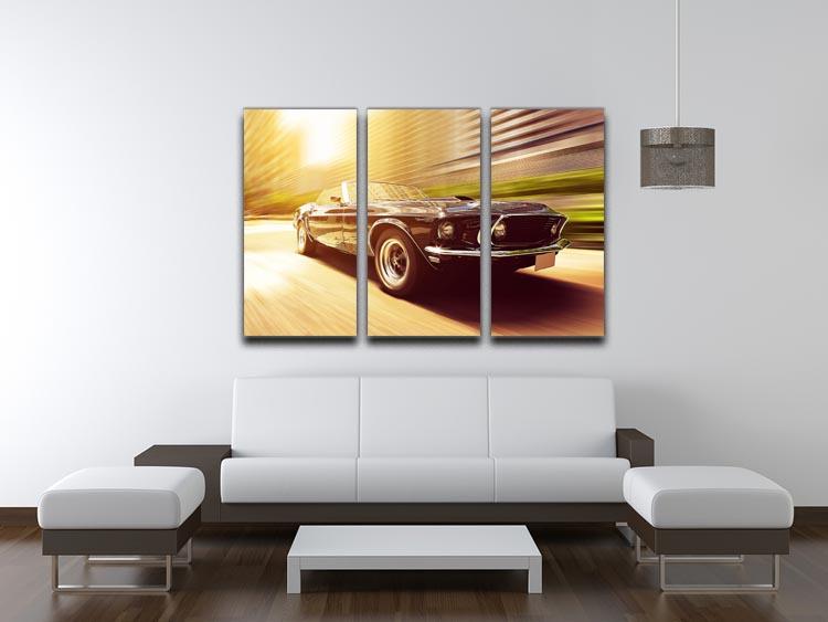 Vintage Car 3 Split Panel Canvas Print - Canvas Art Rocks - 3